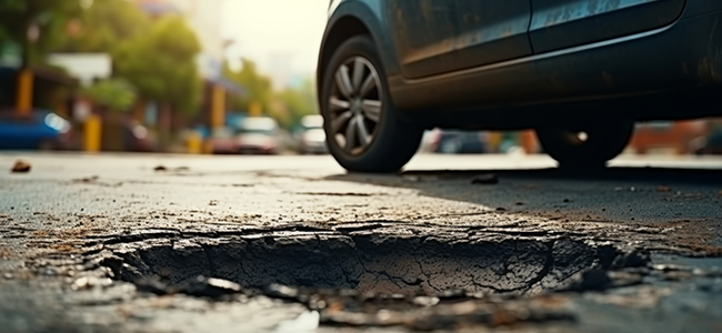 The Pothole Plague – Claiming Damages pothole 650